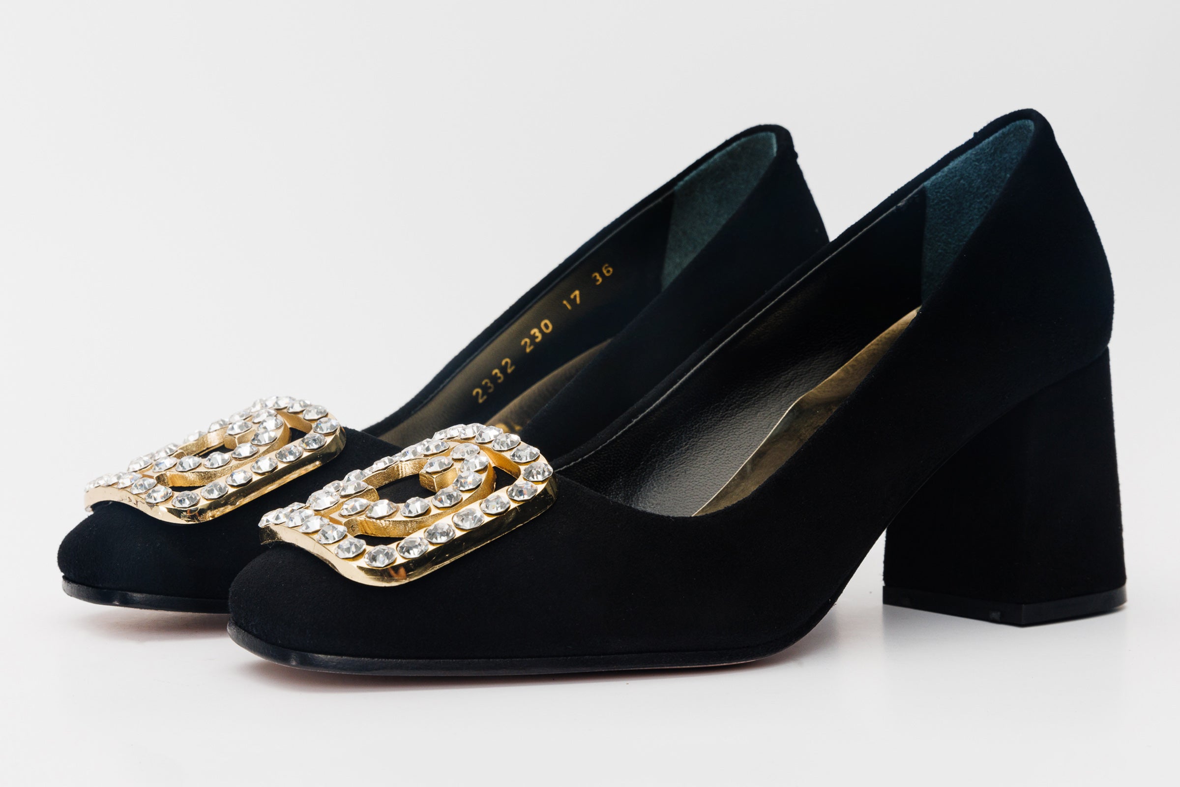 The California Black Suede Leather Block Heel Pump Women Shoe - Glamourous Grace