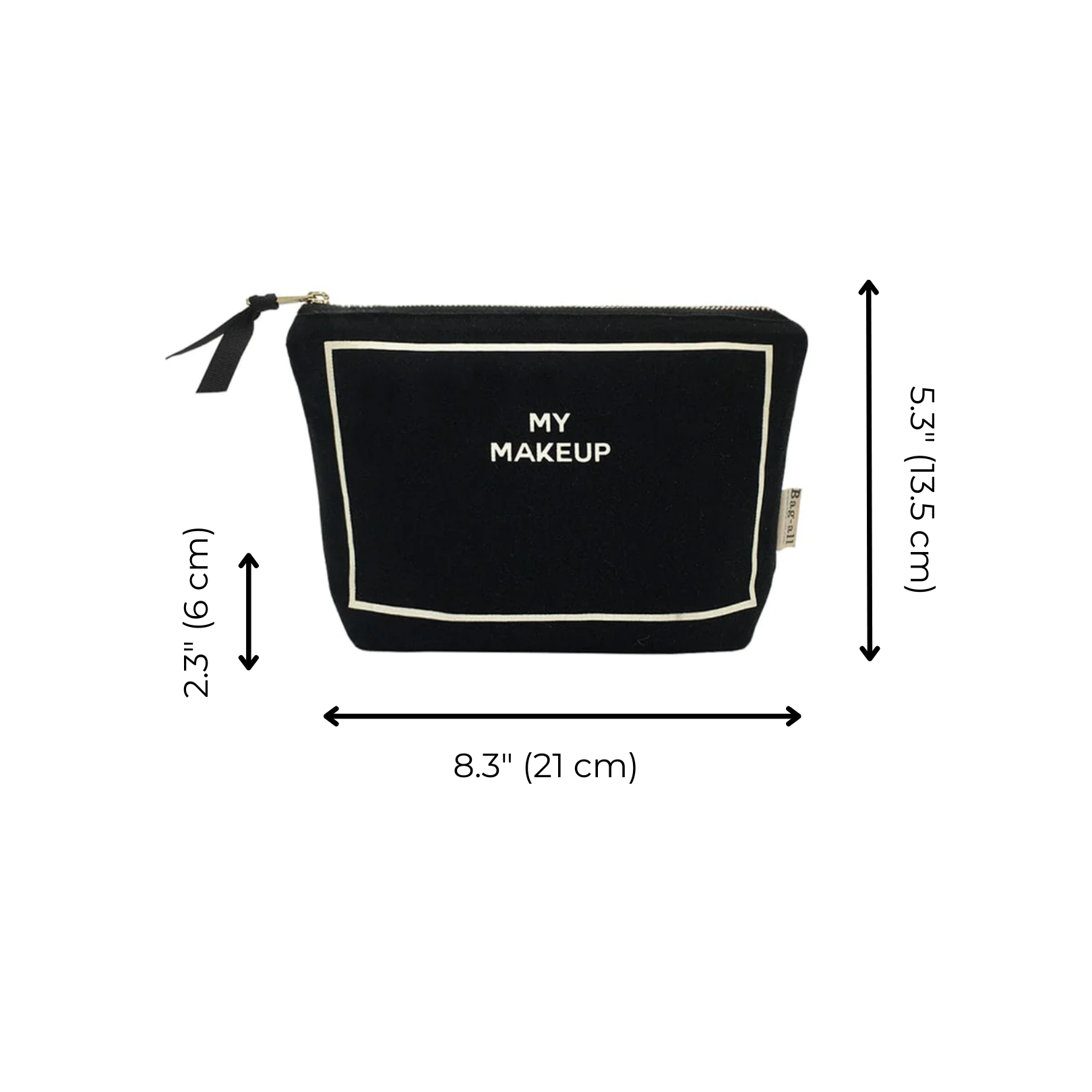 My Makeup Pouch, Coated Lining – Black - Glamourous Grace