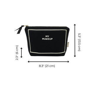 My Makeup Pouch, Coated Lining – Black - Glamourous Grace