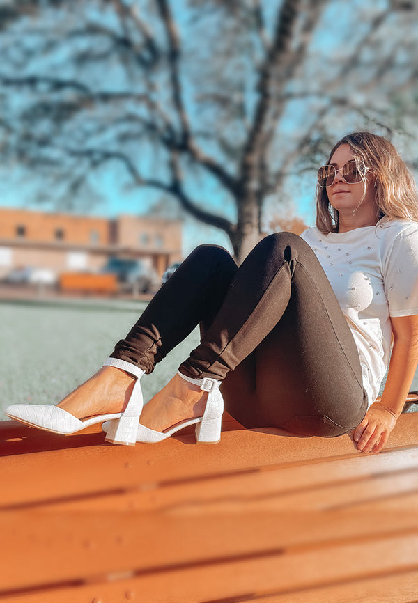 Nymph Faux Leather Low Block Heel Sandals - Glamourous Grace
