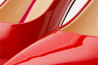 The Ege Red Leather Pump Fuchsia Sole Women Shoe - Glamourous Grace
