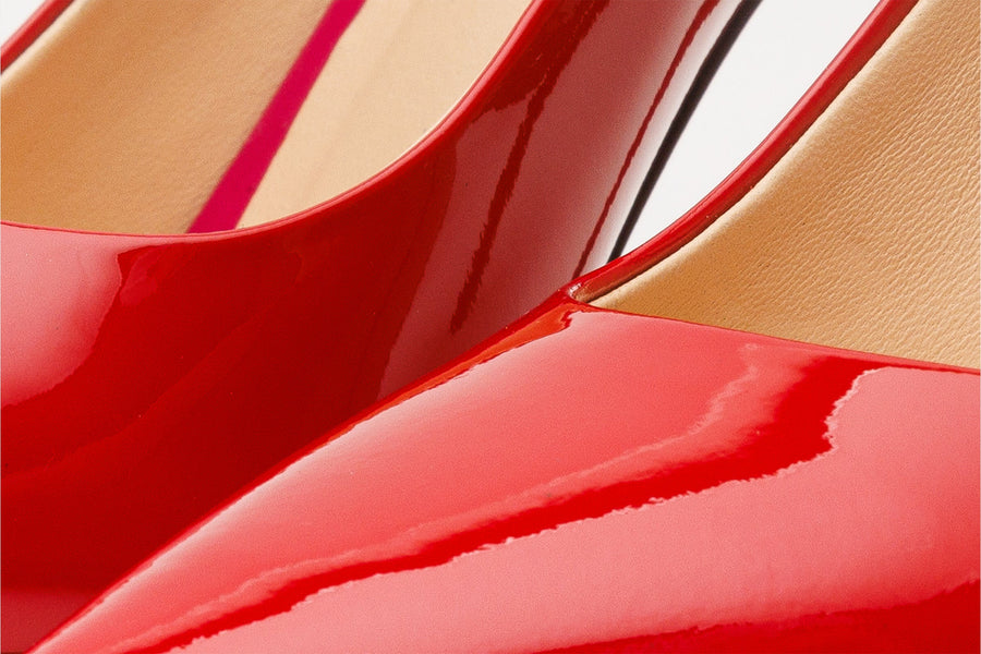 The Ege Red Leather Pump Fuchsia Sole Women Shoe - Glamourous Grace