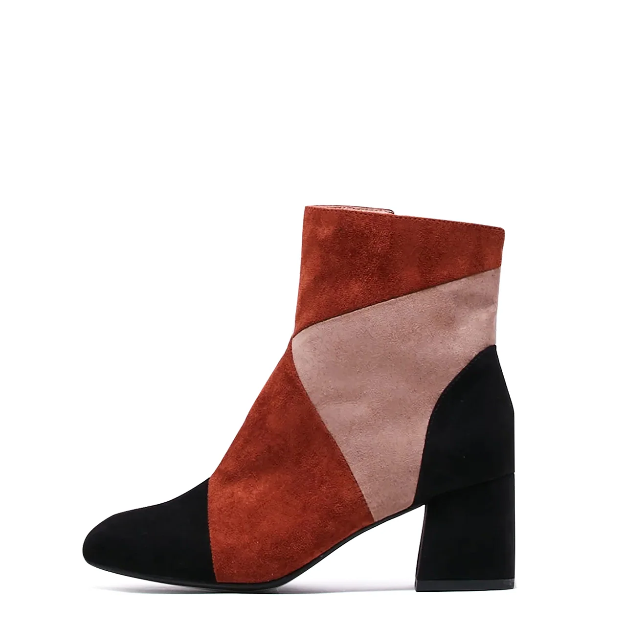 Marino Patchwork Suede Booties