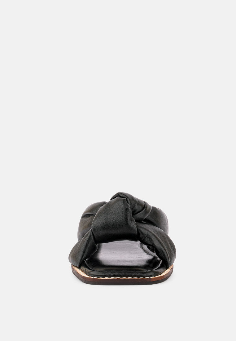 Chubs Puffy Strap Sliders Flat - Glamourous Grace