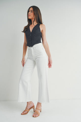 Bianca White Slim Wide Leg