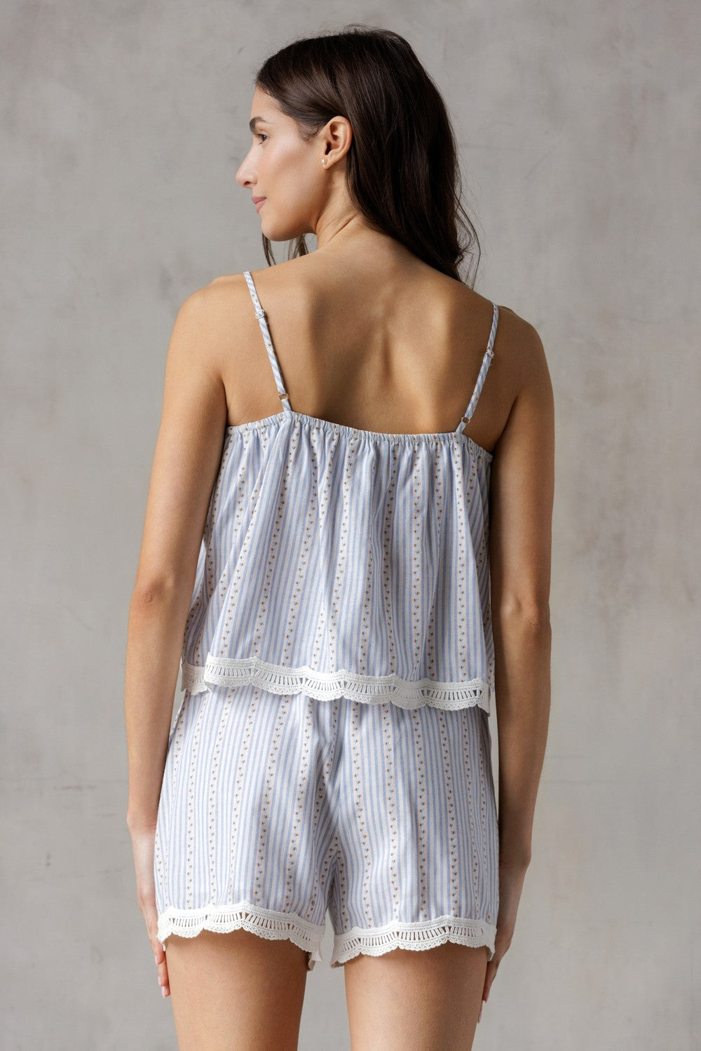 Elani Floral Tank Top Blue