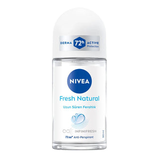 Nivea Fresh Natural Roll-On Deodorant for Women - Long-Lasting Odor Protection, Moisturizing, and Fresh Fragrance (1.69 fl oz) - Glamourous Grace