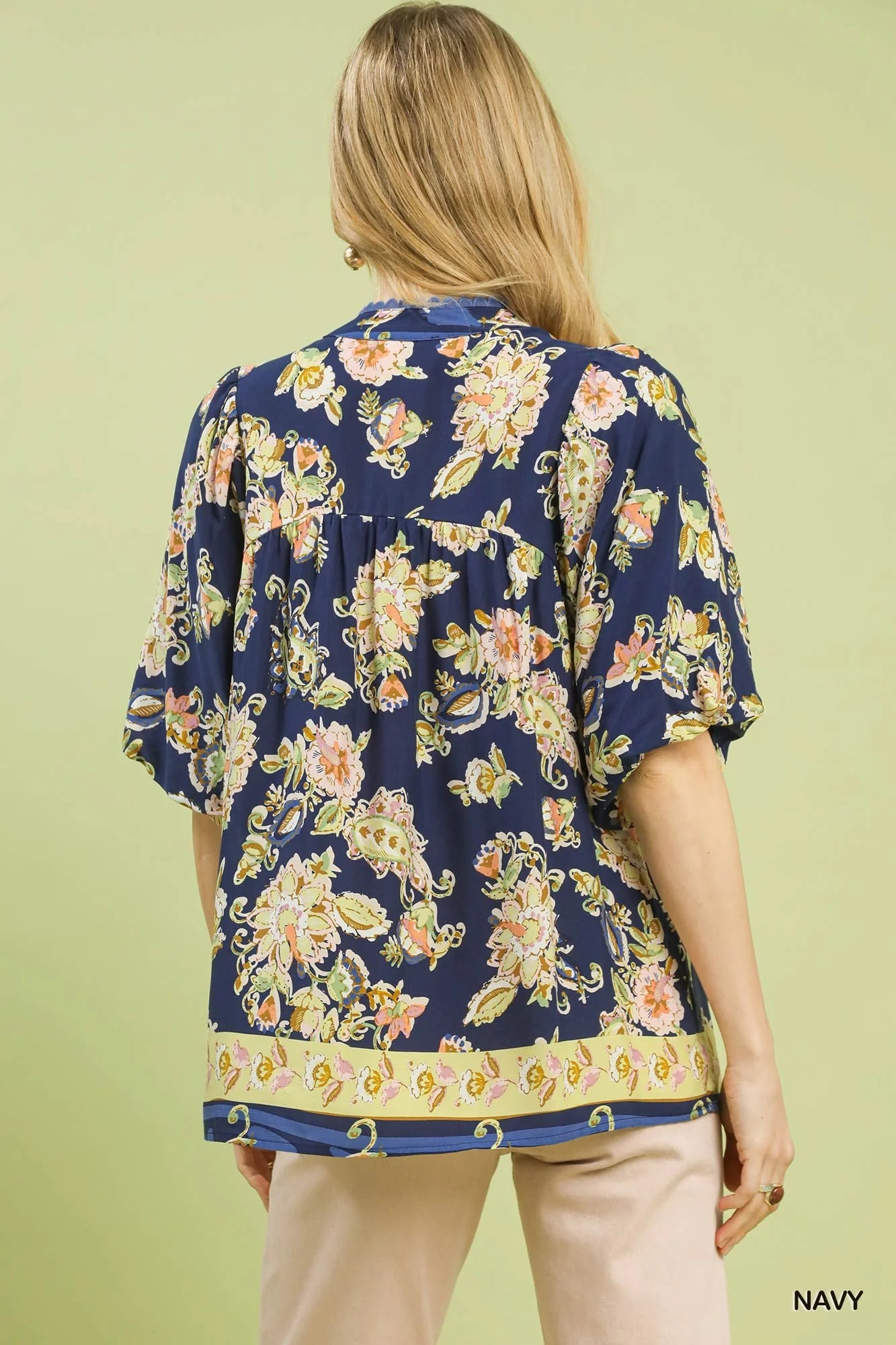 Umgee Apricot Floral Boho Blouse - Glamourous Grace