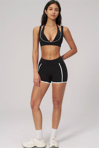 The Clarity Contour Line Sports Bra Shorts 2-Piece Set
