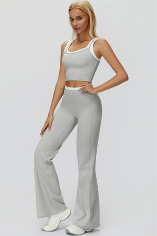 The Canyon Crop Tank Flared Leggings 2-Piece Set