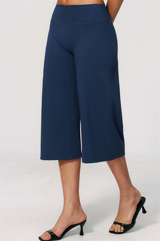 The Natalia Half-Sleeve Top Wide-Leg Crop 2-Piece Set