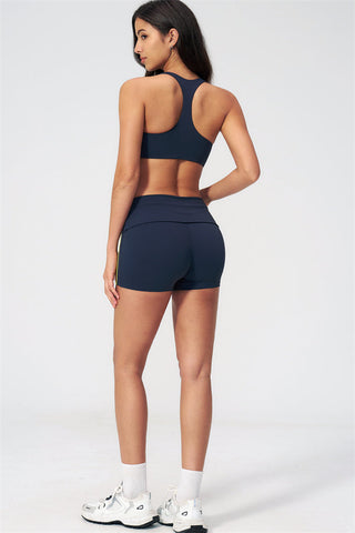 The Evoke Racerback Sports Bra Shorts 2-Piece Set