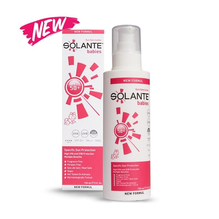 Solante Baby Sunscreen Lotion SPF 50+ - Hypoallergenic, Vegan, Water-Resistant Protection for Sensitive Skin - Glamourous Grace
