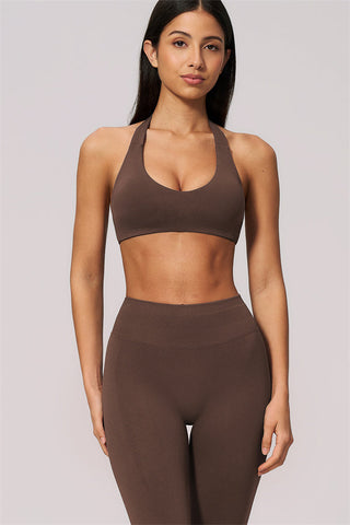 The Velvetine Halter Sports Bra Leggings 2-Piece Set