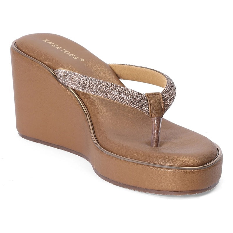 Ivanna – Brown Thong Wedges - Glamourous Grace
