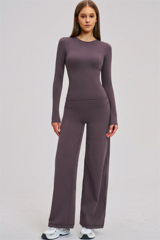 The Dynamic Long Sleeve T-shirt Straight Leg Pants 2-Piece Set