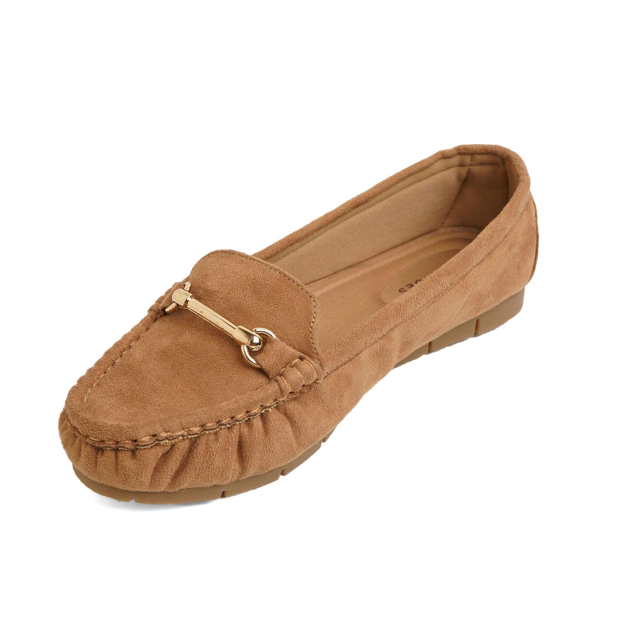 Maribel- Tan Loafers - Glamourous Grace