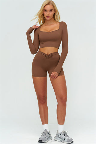 The Lushness Long Sleeve Crop top
