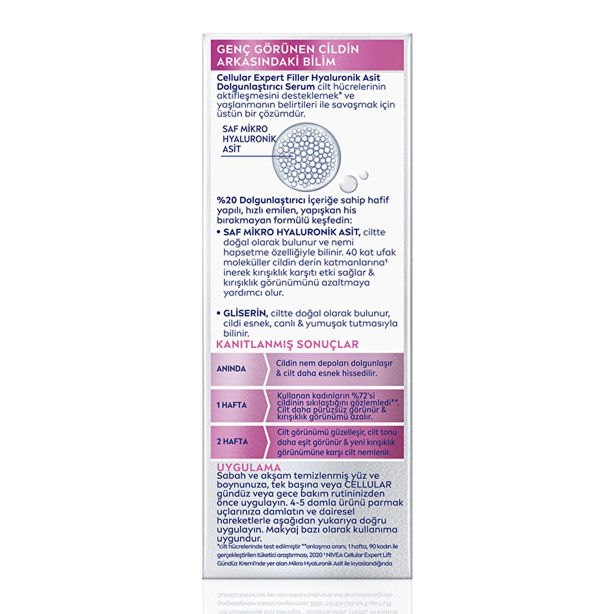 NIVEA Anti-Aging Facial Serum - Cellular Expert Filler Hyaluronic Acid Plumping Serum for Wrinkles, Hydration, and Skin Elasticity - Glamourous Grace