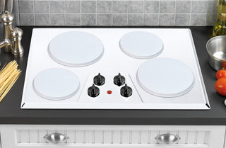 Tin Burner Cover Set, White