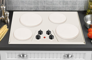 Calypso Basics by Reston Lloyd, Tin Burner Cover Set, Plain Almond