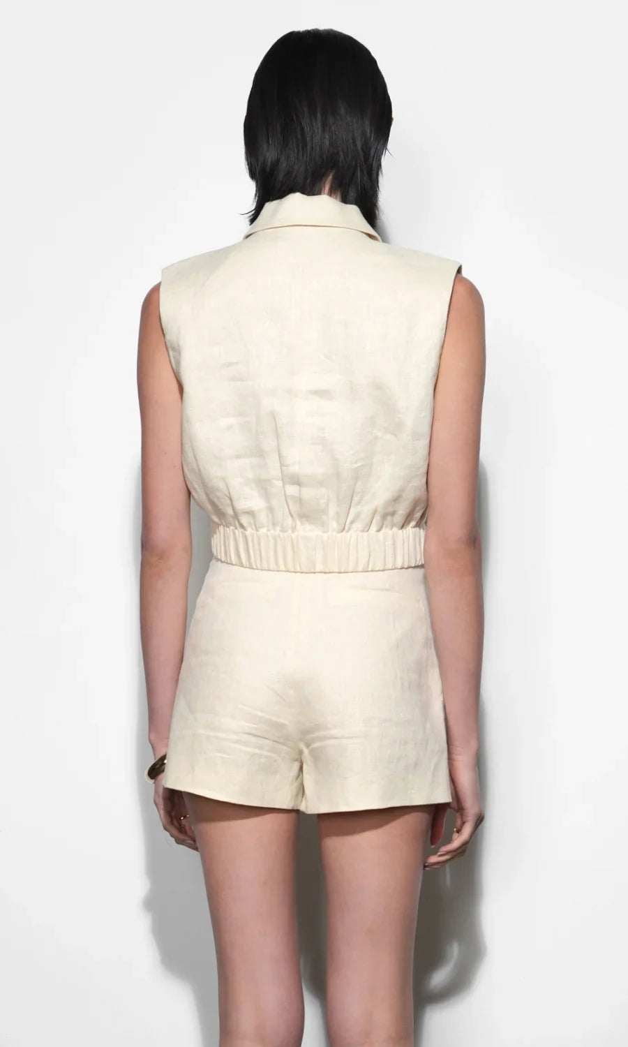 Haisley Linen Stone Shorts