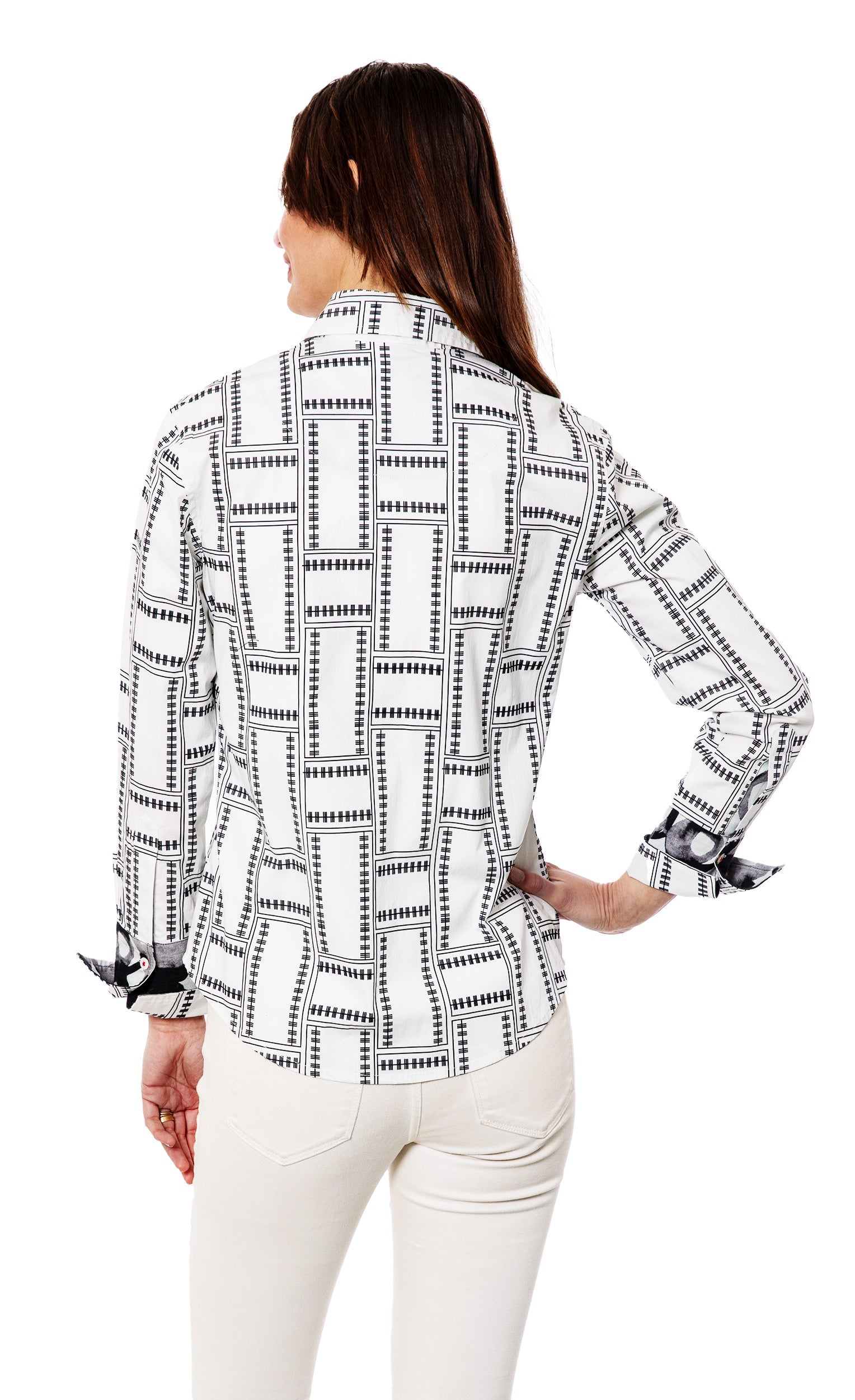 Rome Shirt Black White Tiles - Glamourous Grace
