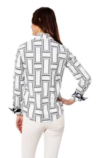 Rome Shirt Black White Tiles - Glamourous Grace