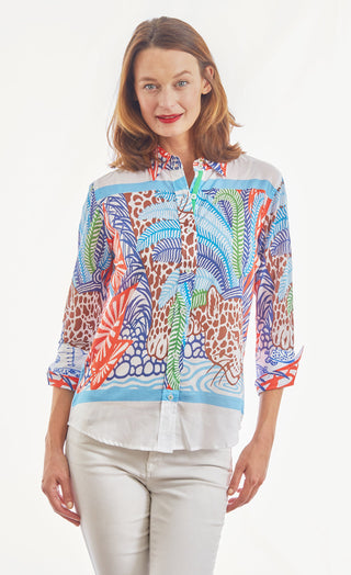 3/4 Sleeve Rome Shirt Hidden Cheetah - Glamourous Grace