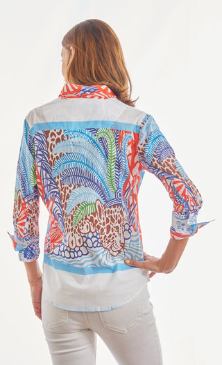 3/4 Sleeve Rome Shirt Hidden Cheetah - Glamourous Grace