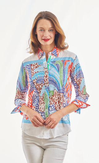 3/4 Sleeve Rome Shirt Hidden Cheetah - Glamourous Grace