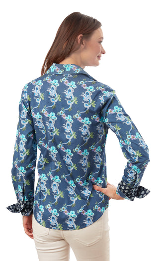 Rome Shirt, Navy Ground With Dragons - Glamourous Grace