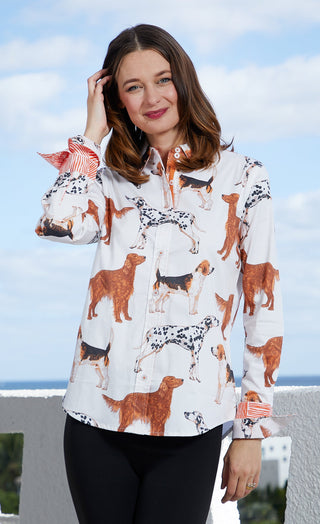 Rome Shirt Doggies Print - Glamourous Grace