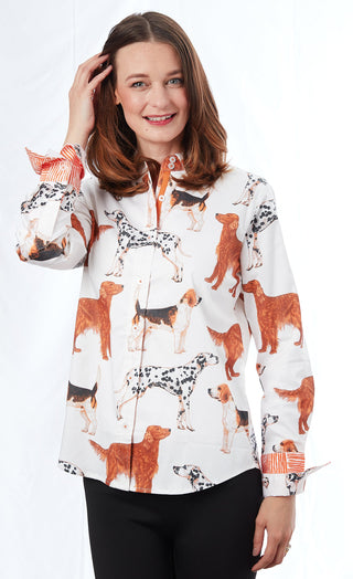 Rome Shirt Doggies Print - Glamourous Grace