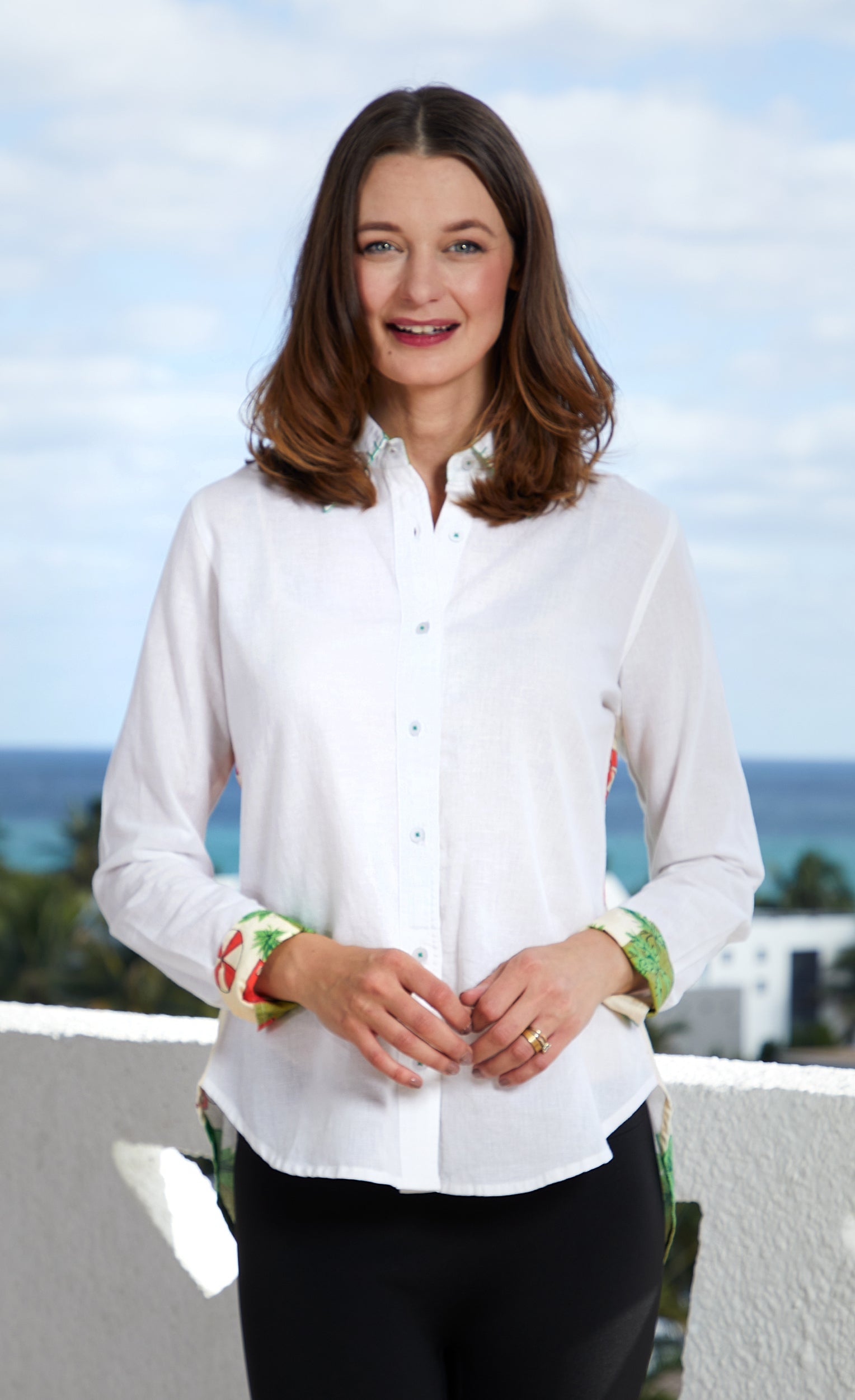 Chesapeake Hi-Lo Tunic Swimmers Print - Glamourous Grace