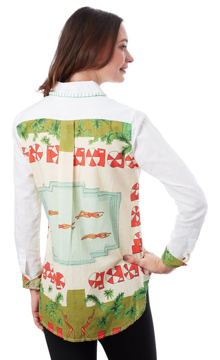 Chesapeake Hi-Lo Tunic Swimmers Print - Glamourous Grace