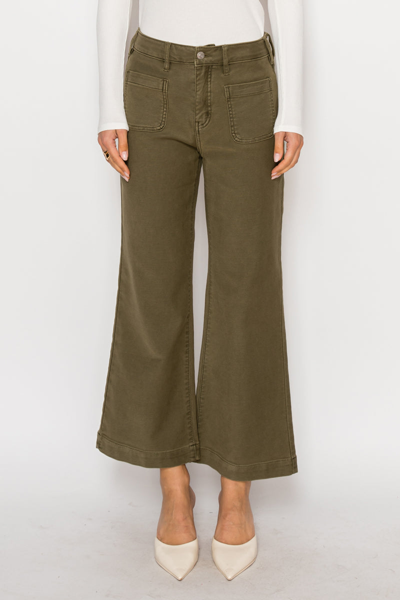 Margot High Rise Crop Palazzo Jeans - Glamourous Grace