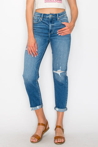 Alexa High Rise Tapered Leg Mom Jeans