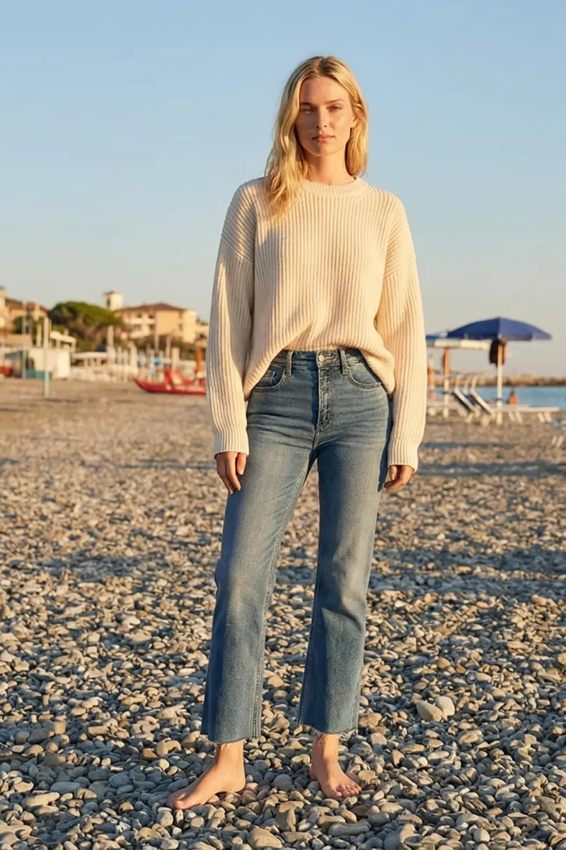 Tummy Control High Rise Straight with Single Cuff Jeans - Glamourous Grace