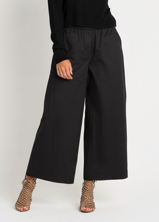 Cotton Flood Pants - Black