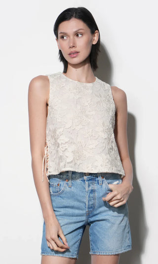 Alba Lace Embroidered Tank Top