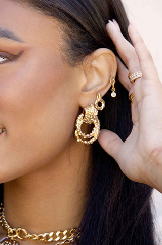 Only Royalty 18K Gold Plated Crystal Earrings