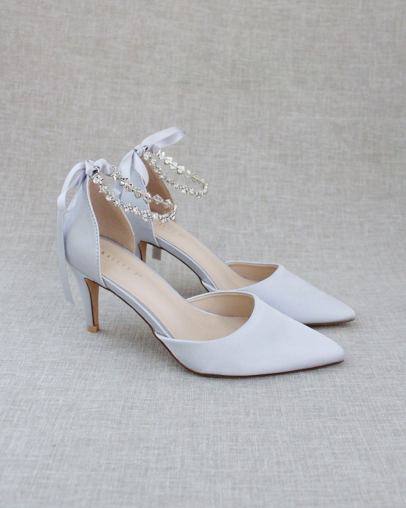Evening Pumps with Amaryllis Crystal Strap - Glamourous Grace