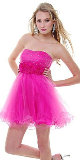 CLEARANCE - Cinderella Divine 414 Short A-Line Tulle Dress (Size 6)