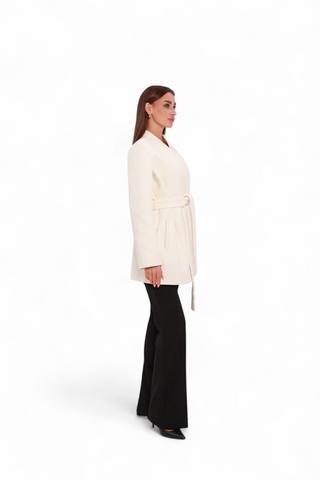 Opera Cashmere Blend Overcoat in White
