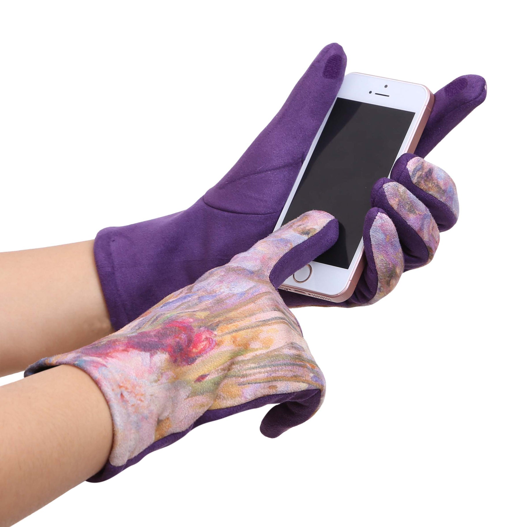 Tiffany Peonies and Iris Womens Touch Screen Gloves - One Size Fits All