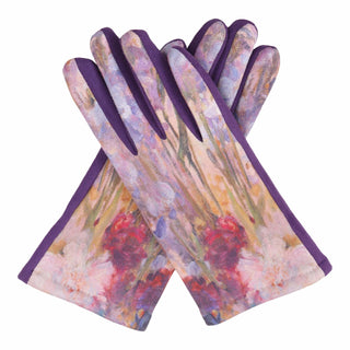 Tiffany Peonies and Iris Womens Touch Screen Gloves - One Size Fits All