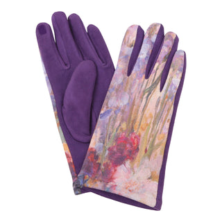 Tiffany Peonies and Iris Womens Touch Screen Gloves - One Size Fits All