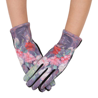 van Gogh Carnations Womens Touch Screen Gloves - One Size Fits All