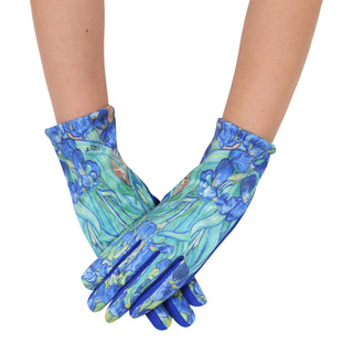 van Gogh Irises Womens Touch Screen Gloves - One Size Fits All